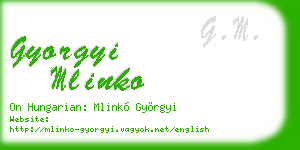 gyorgyi mlinko business card